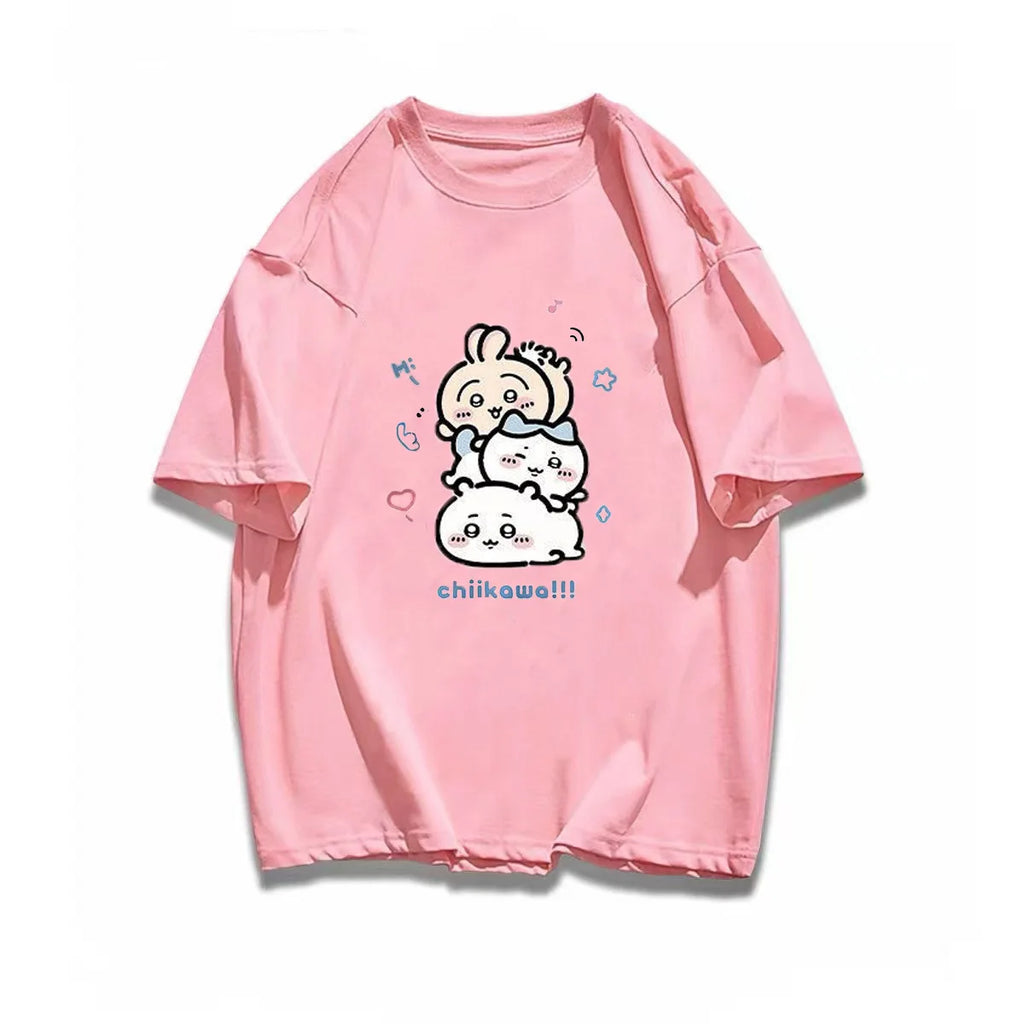 Chiikawa Toilet Time Women’s T-Shirt – Cute Short Sleeve Summer Casual Top, Comfortable Fashion Tee