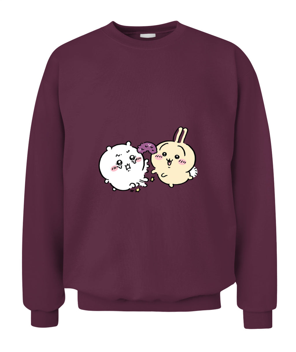 Chiikawa Usagi & Momonga Unisex Sweatshirt – Cute Cartoon Crewneck | Gildan 18000