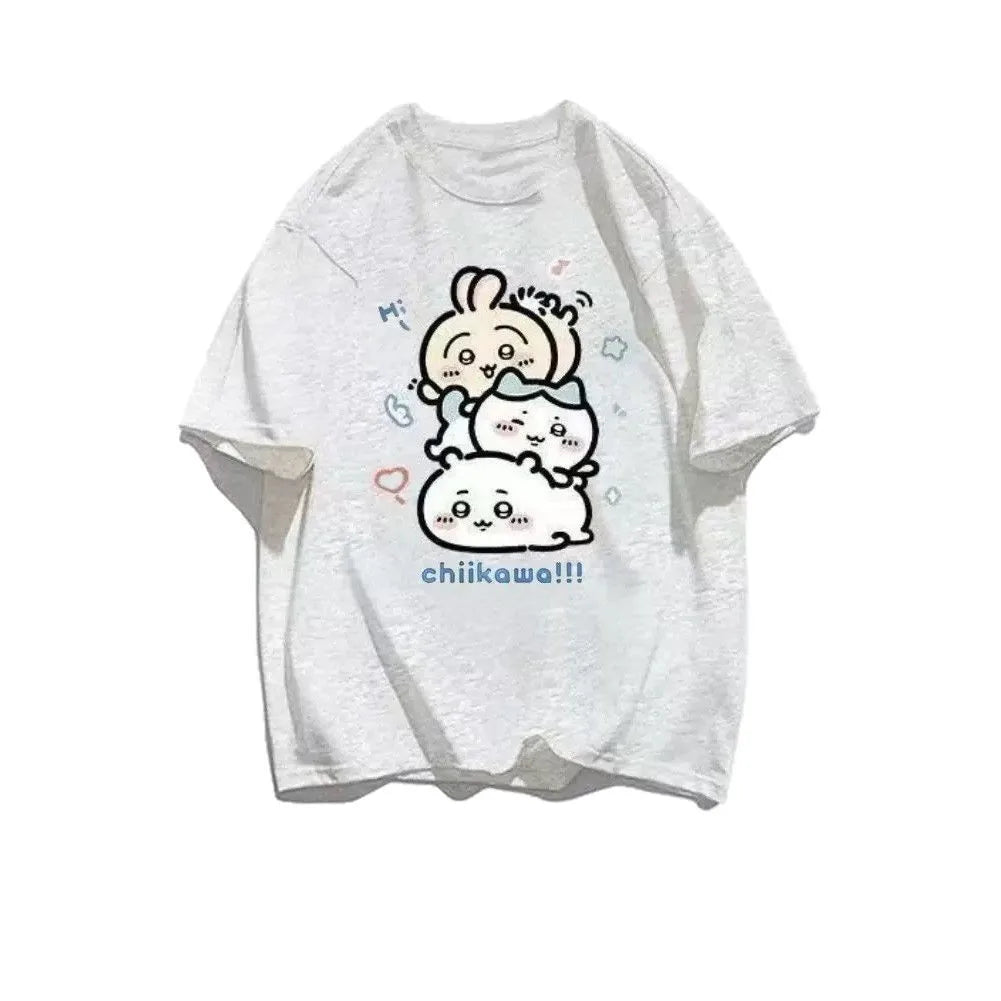 Chiikawa Toilet Time Women’s T-Shirt – Cute Short Sleeve Summer Casual Top, Comfortable Fashion Tee