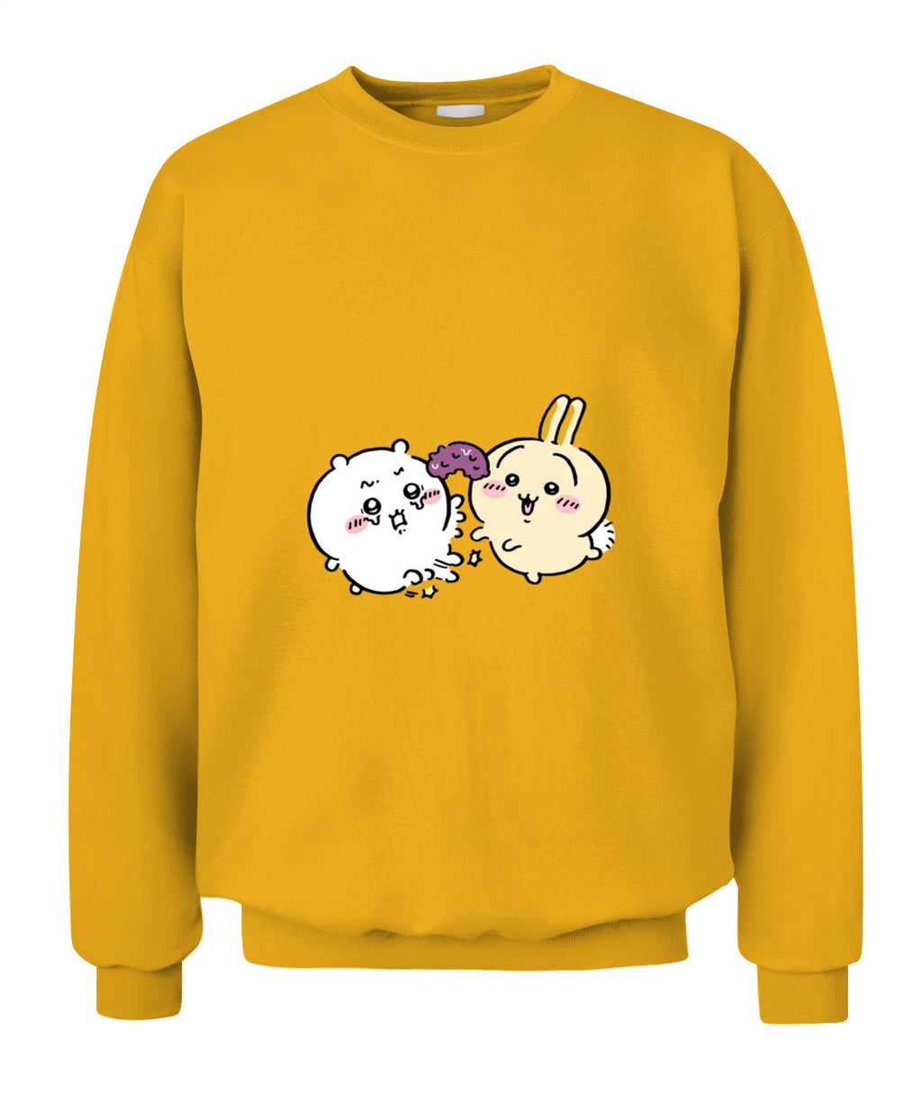 Chiikawa Usagi & Momonga Unisex Sweatshirt – Cute Cartoon Crewneck | Gildan 18000