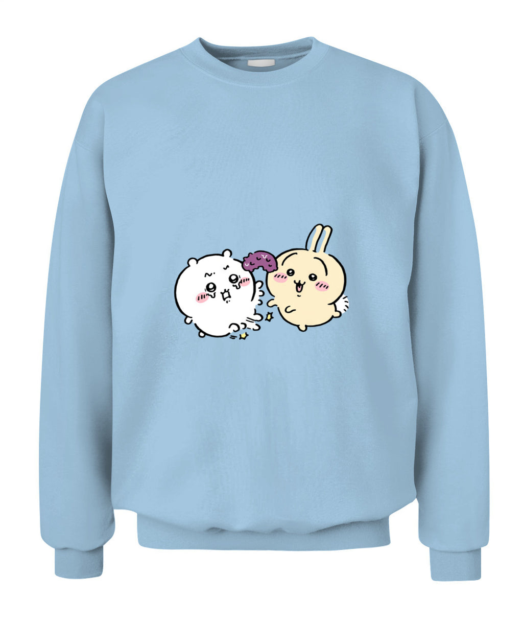 Chiikawa Usagi & Momonga Unisex Sweatshirt – Cute Cartoon Crewneck | Gildan 18000