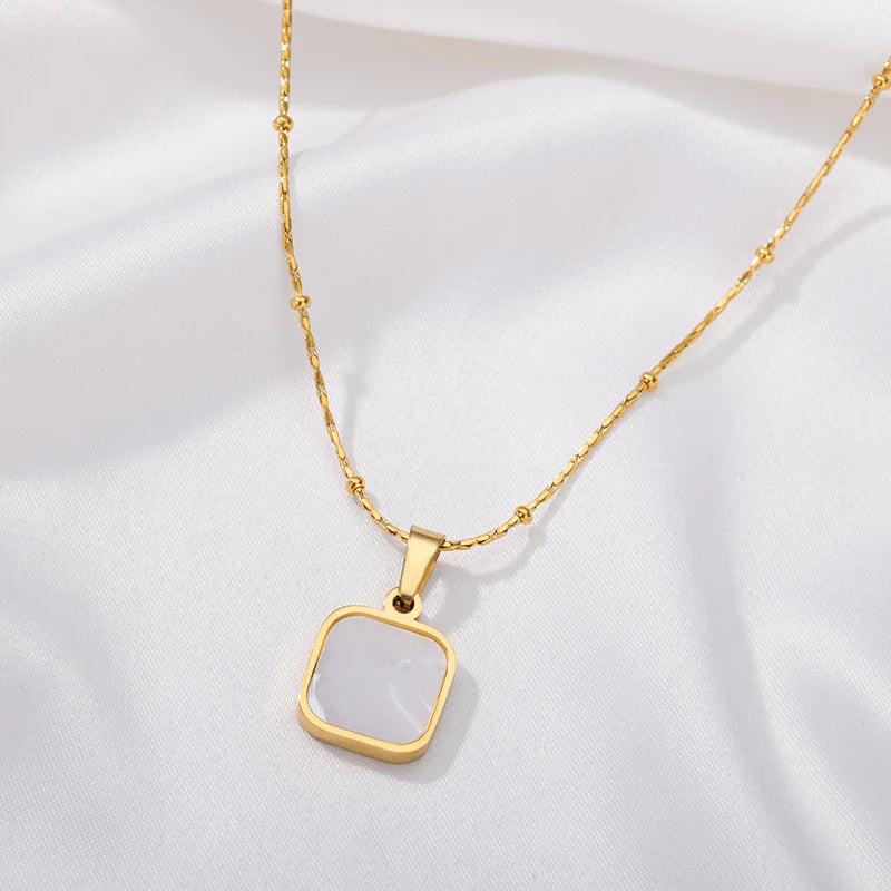 Double Layer Zircon Clavicle Chain Necklace – Thick Stainless Steel Punk Hip-Hop Streetwear Jewelry Gift for Women