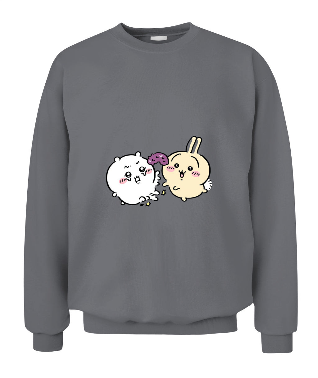 Chiikawa Usagi & Momonga Unisex Sweatshirt – Cute Cartoon Crewneck | Gildan 18000