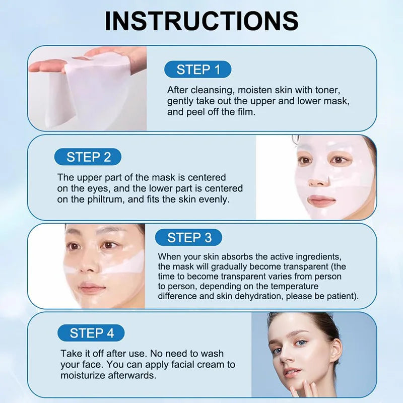 4-Pack Bio-Collagen Real Deep Night Mask – Absorbable Moisturizing & Firming Face Mask for Nourishing, Brightening & Skincare