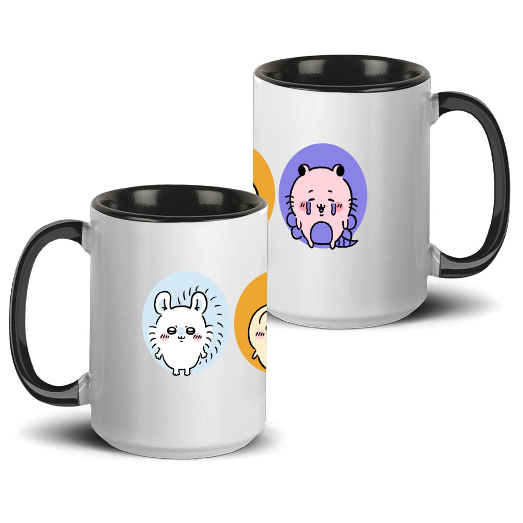 Chiikawa Accent Mug 15oz – Trendy Comic-Inspired Ceramic Coffee Cup with Vibrant Design
