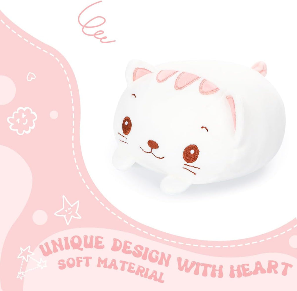 Snuggle Up with Our Adorable 23.6 Inch White Cat Plush Body Pillow - The Ultimate Soft Cartoon Hugging Toy for All Ages!