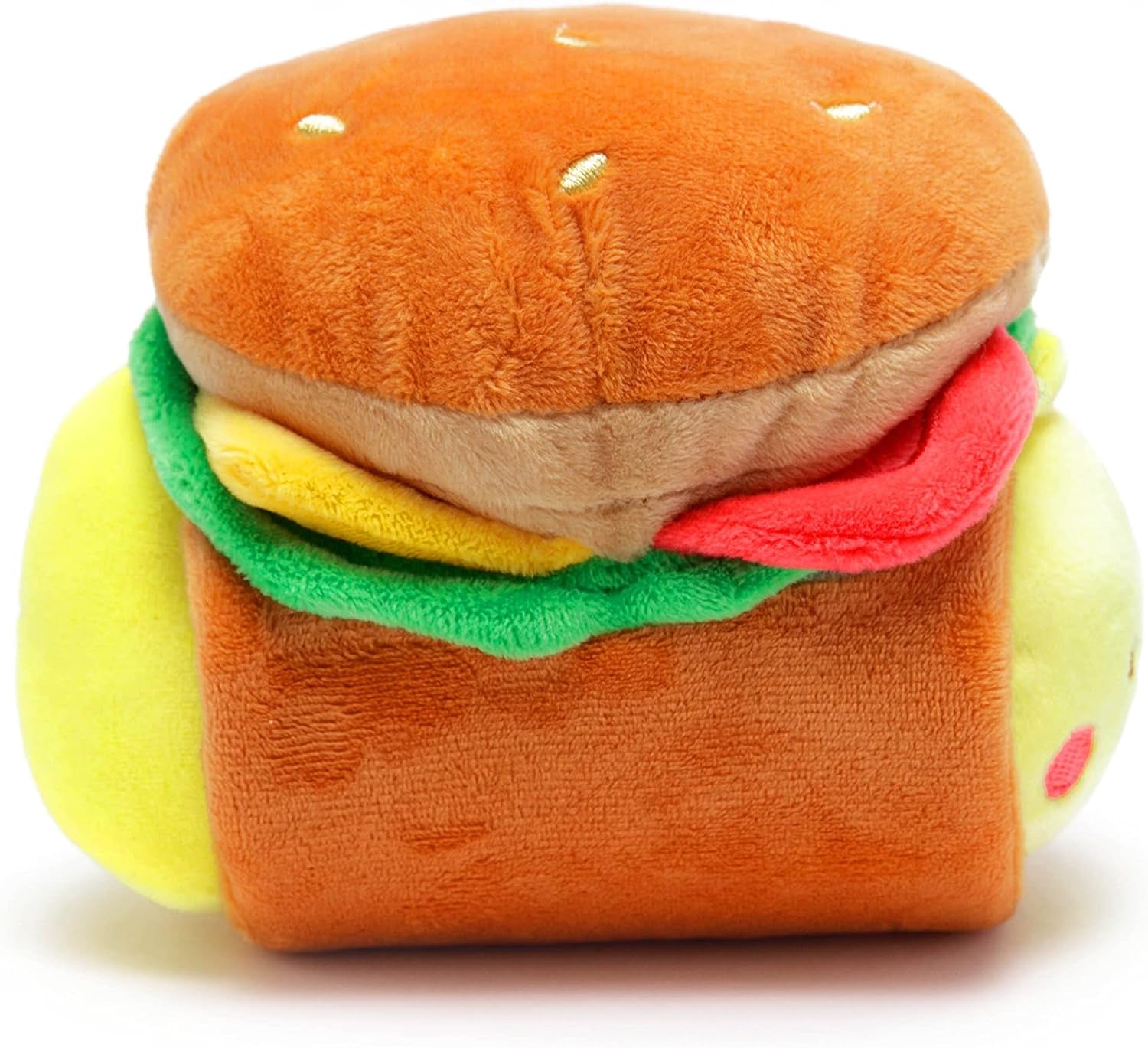 Chickiroll Burger Plush Toy – Kawaii Stuffed Animal with Removable Outfit, Soft Squishy Plush Gift for Girls & Kids
