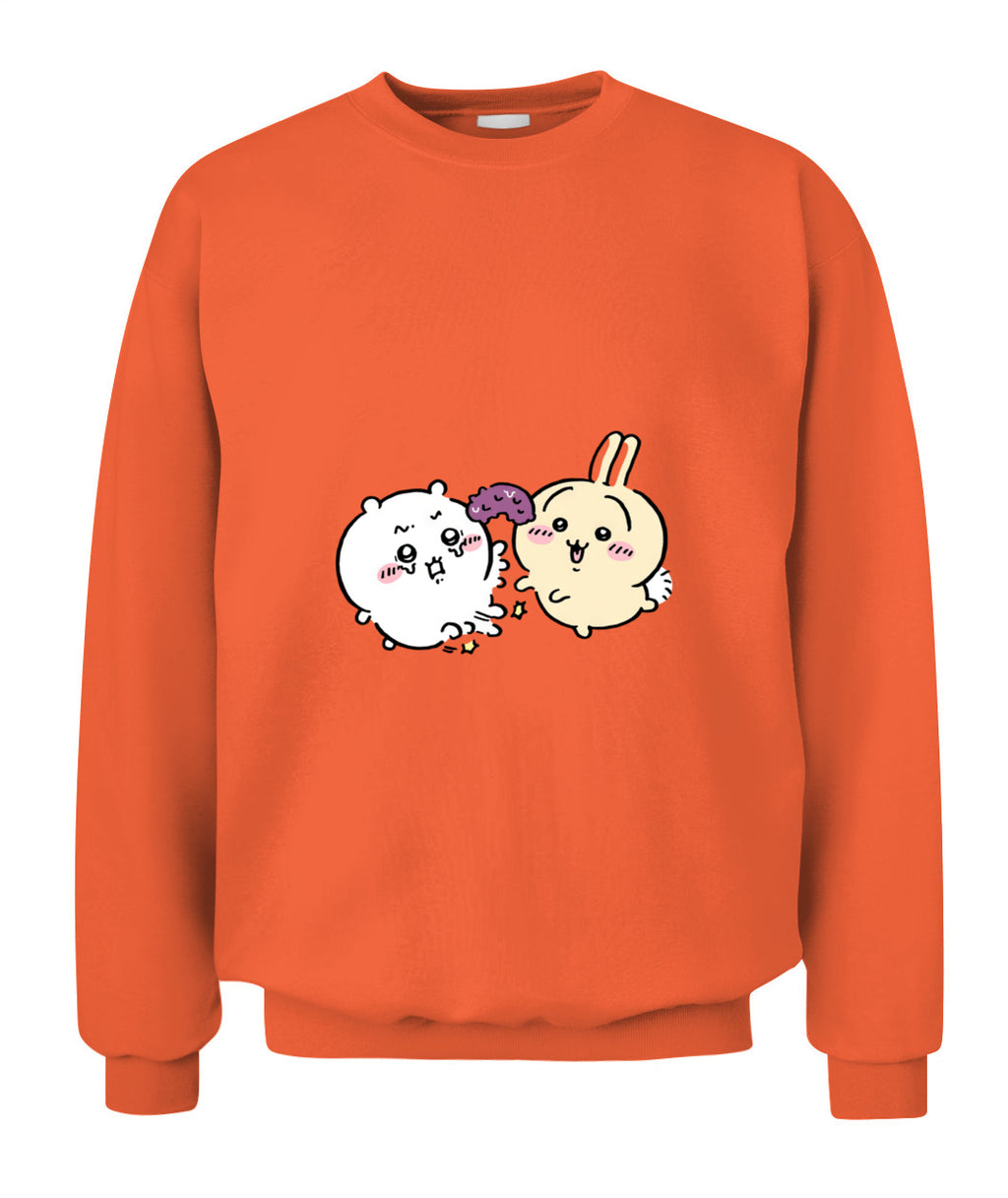 Chiikawa Usagi & Momonga Unisex Sweatshirt – Cute Cartoon Crewneck | Gildan 18000