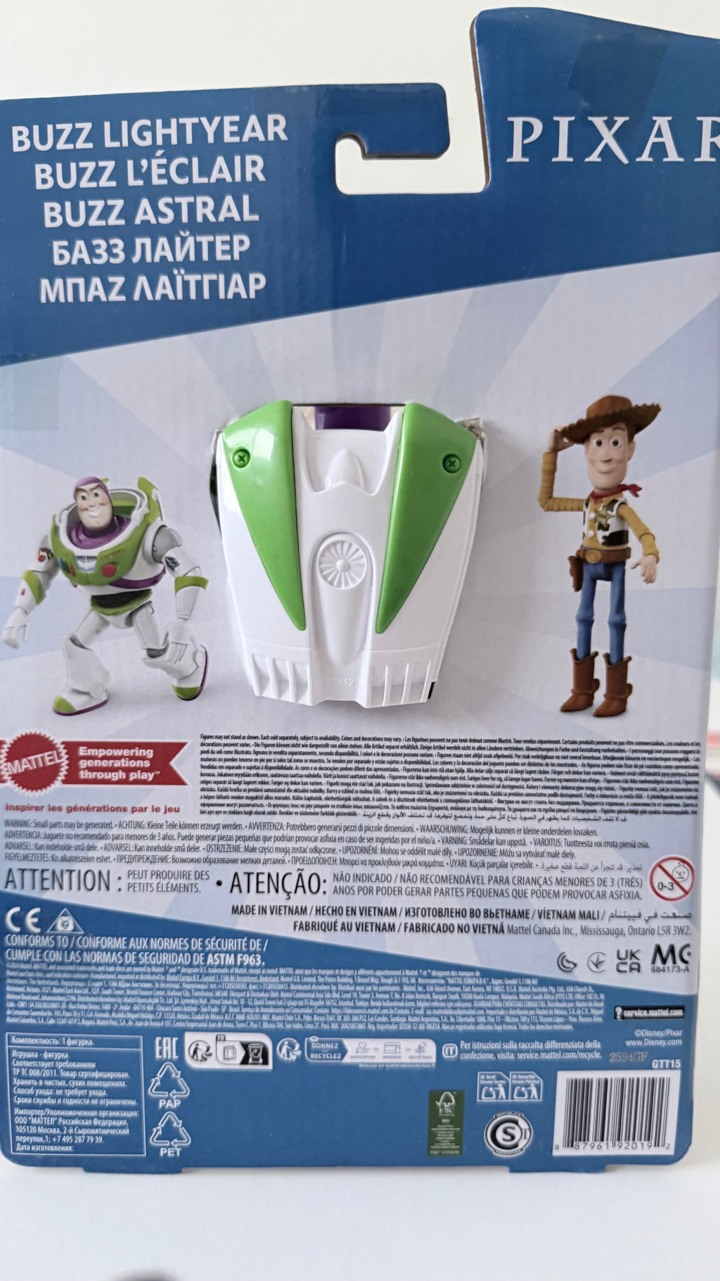Mattel Disney Pixar Toy Story Action Figure, Posable Buzz Lightyear in Signature Spacesuit Look, Collectible Toy, 7-inch