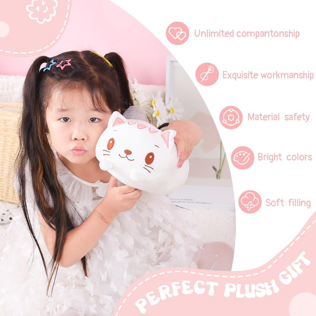Snuggle Up with Our Adorable 23.6 Inch White Cat Plush Body Pillow - The Ultimate Soft Cartoon Hugging Toy for All Ages!