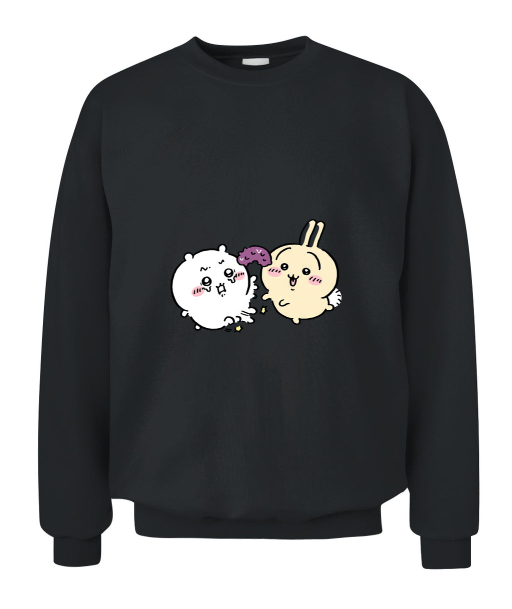 Chiikawa Usagi & Momonga Unisex Sweatshirt – Cute Cartoon Crewneck | Gildan 18000