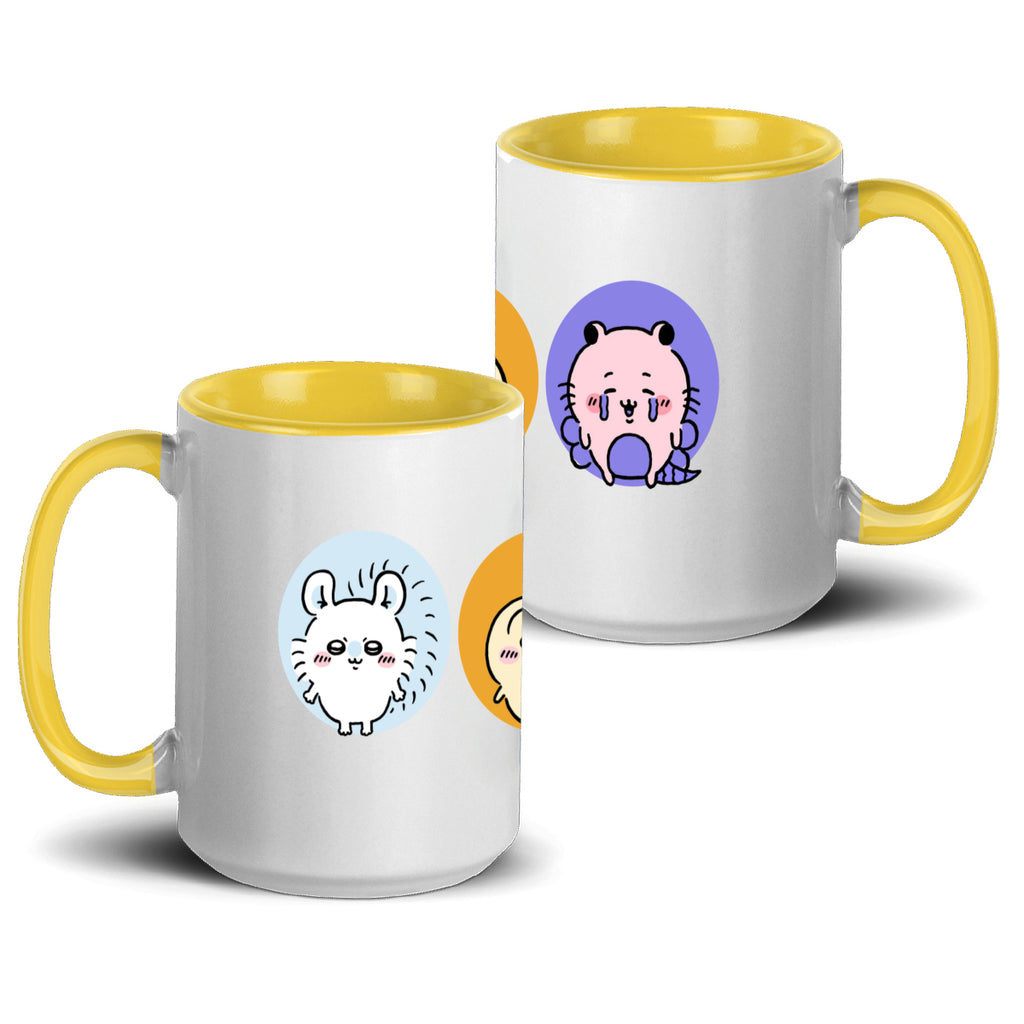 Chiikawa Accent Mug 15oz – Trendy Comic-Inspired Ceramic Coffee Cup with Vibrant Design