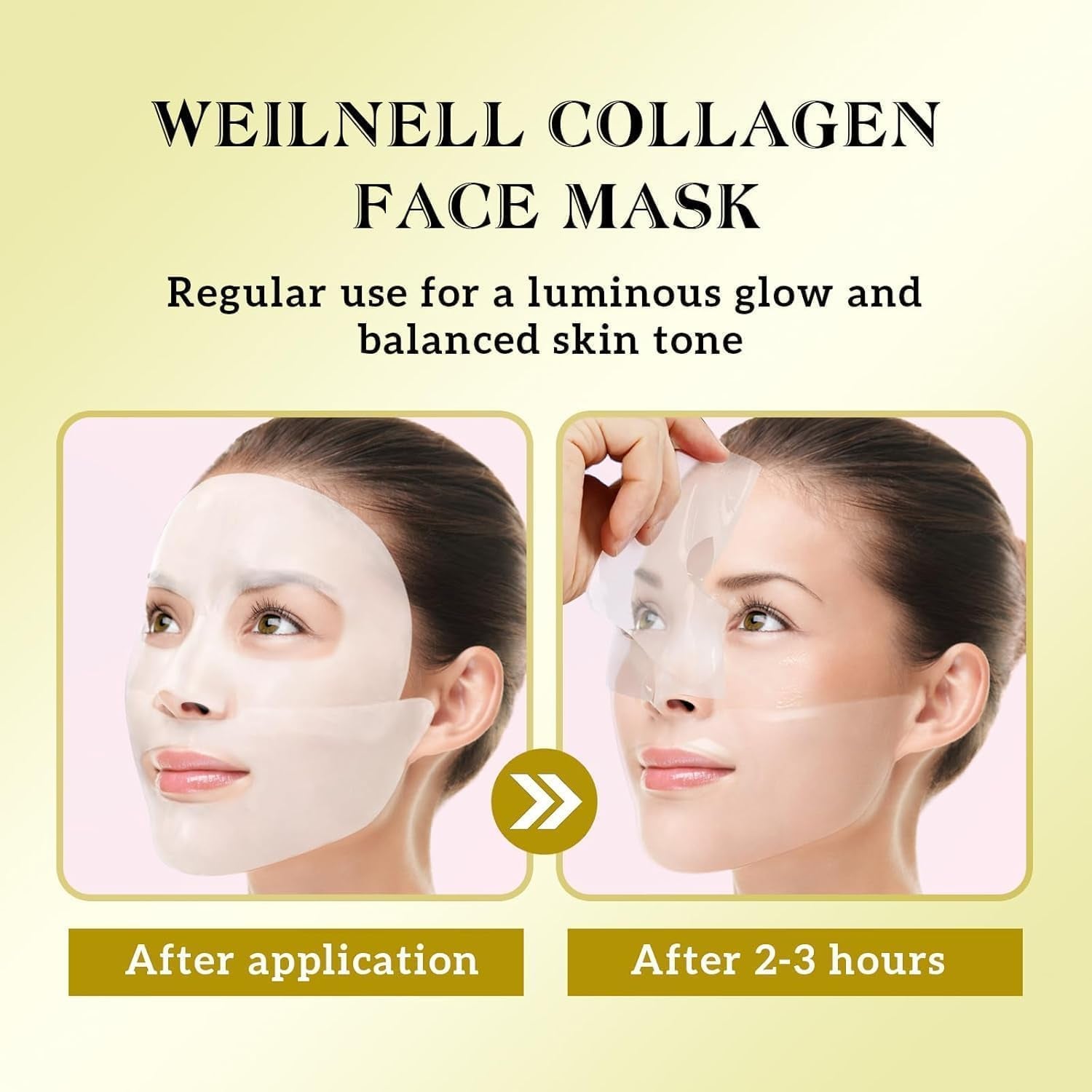 Bio-Collagen Real Deep Anti-Wrinkle Lifting Mask – Overnight Hydrating Face Mask for All Skin Types, Moisturizing & Firming, 17-Pack