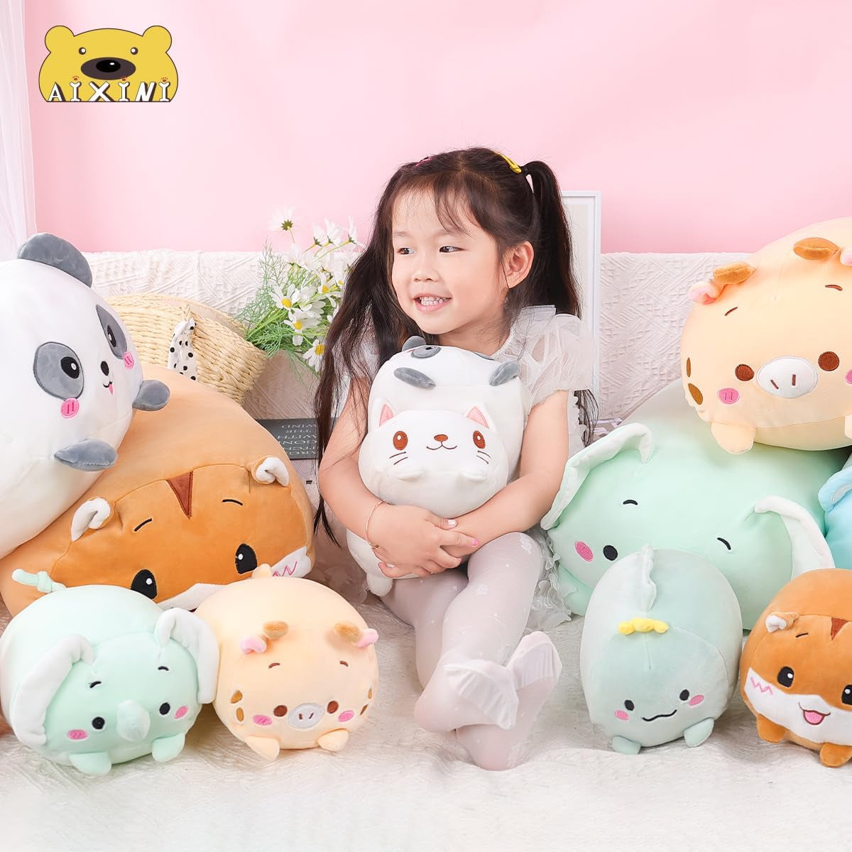 Snuggle Up with Our Adorable 23.6 Inch White Cat Plush Body Pillow - The Ultimate Soft Cartoon Hugging Toy for All Ages!